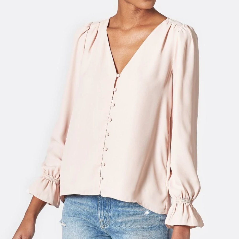 Joie Bolona 100% Silk Blouse - Rosewater - Picture 6 of 9